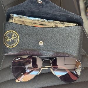 Ray Ban Evolve Aviator with smoked purple lenses